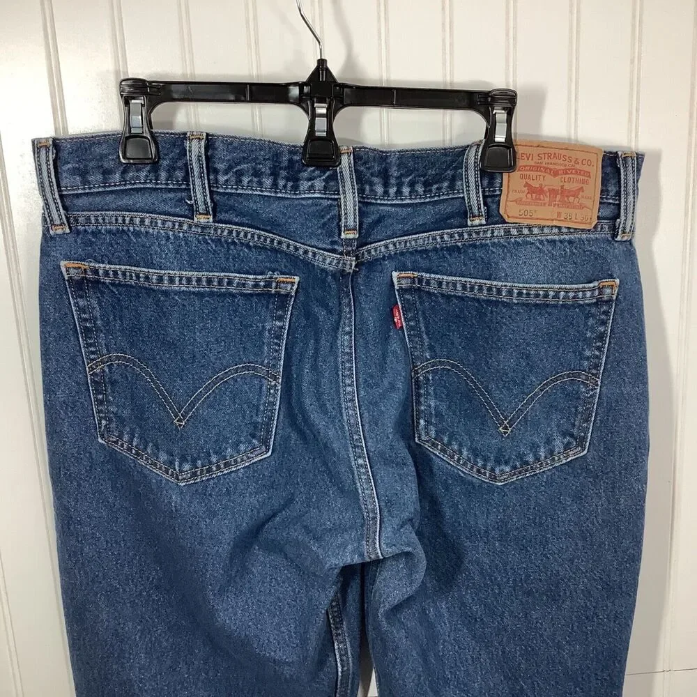 Levi's Jeans Men's 38 x 30* 505 Straight Fit  Blue Denim